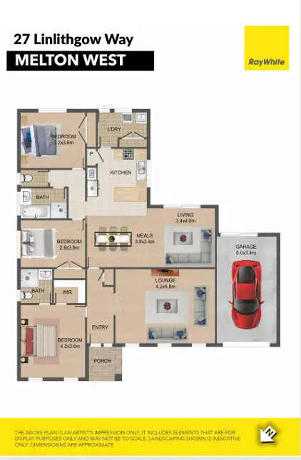 Floorplan of Homely house listing, 27 Linlithgow way, Melton West VIC 3337