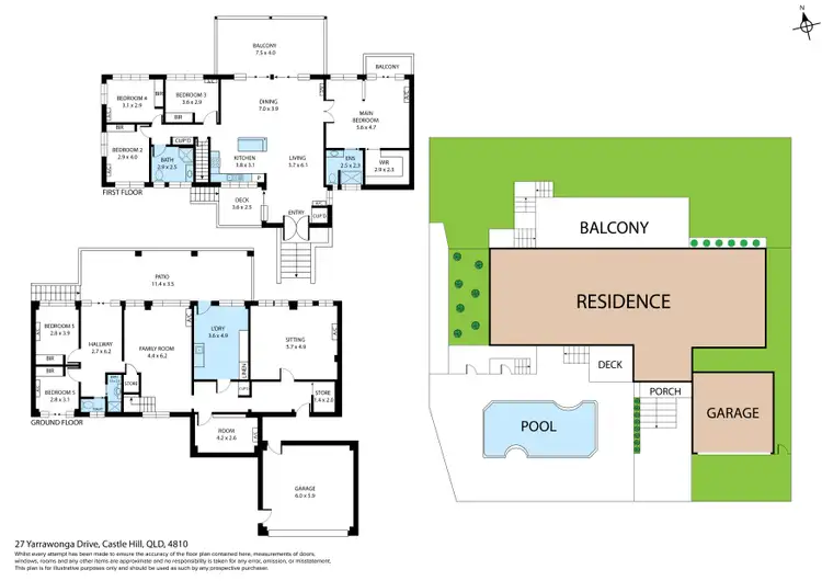 Floorplan of Homely house listing, 27 Yarrawonga Drive, Castle Hill QLD 4810