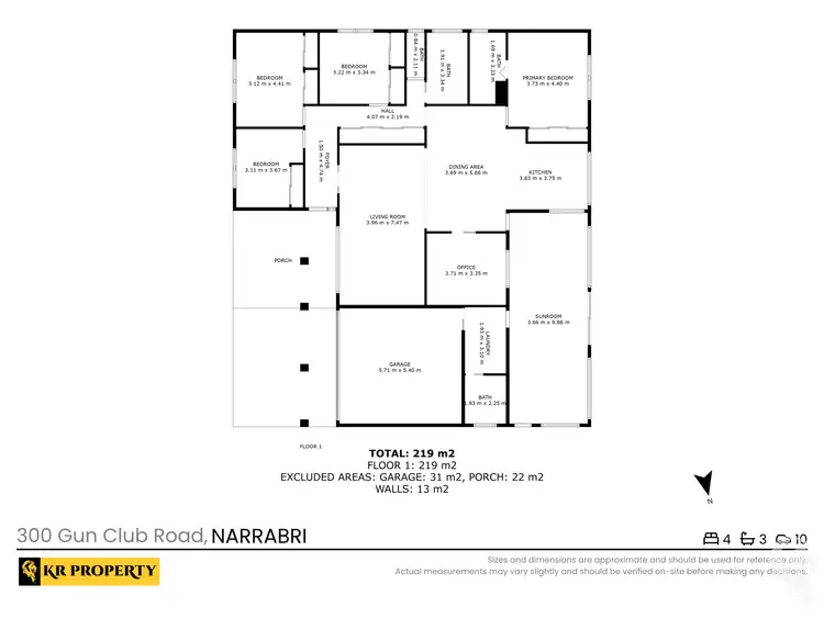 Floorplan of Homely rural property listing, 300 Gun Club Road, Narrabri NSW 2390