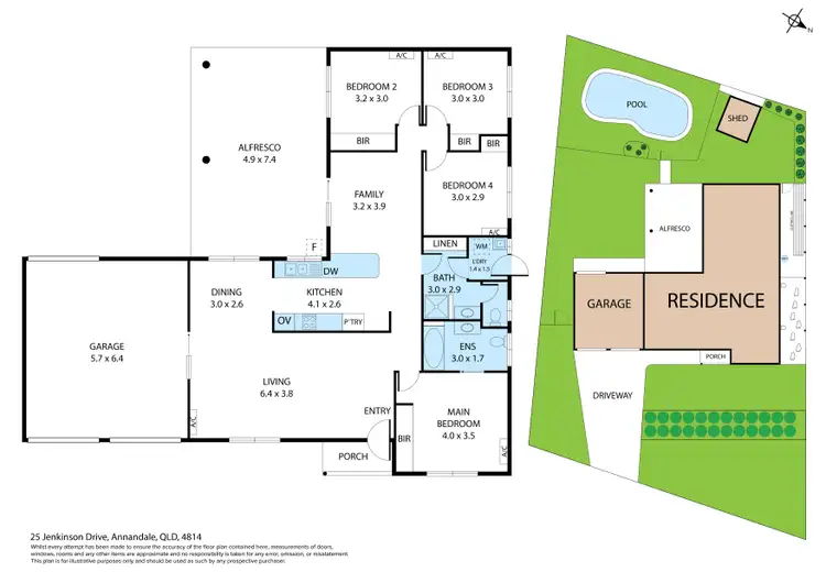Floorplan of Homely house listing, 25 Jenkinson Drive, Annandale QLD 4814