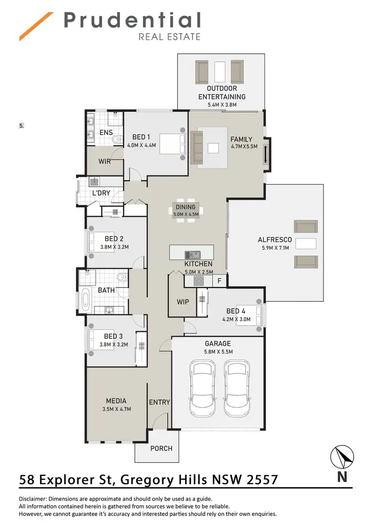 Floorplan of Homely house listing, 58 Explorer Street, Gregory Hills NSW 2557