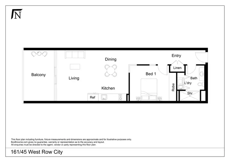 Floorplan of Homely apartment listing, 161/45 West Row, City ACT 2601
