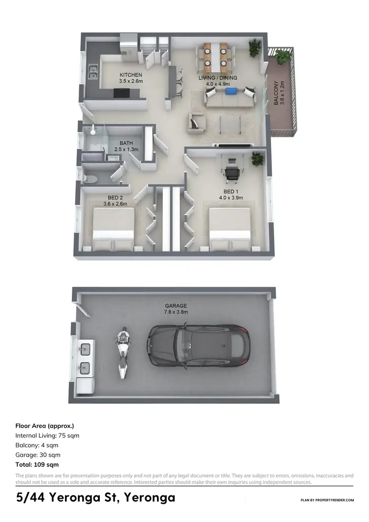 Floorplan of Homely unit listing, 5/44 Yeronga Street, Yeronga QLD 4104