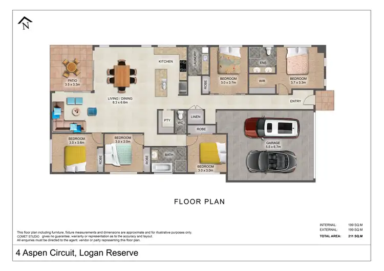 Floorplan of Homely house listing, 4 Aspen Circuit, Logan Reserve QLD 4133