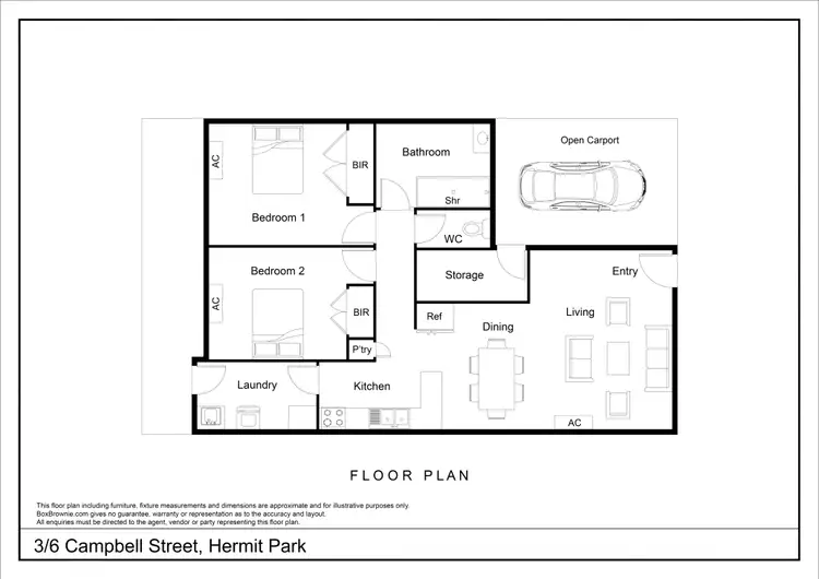 Floorplan of Homely unit listing, 3/6 Campbell Street, Hermit Park QLD 4812