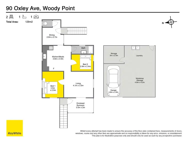 Floorplan of Homely house listing, 90 Oxley Avenue, Woody Point QLD 4019