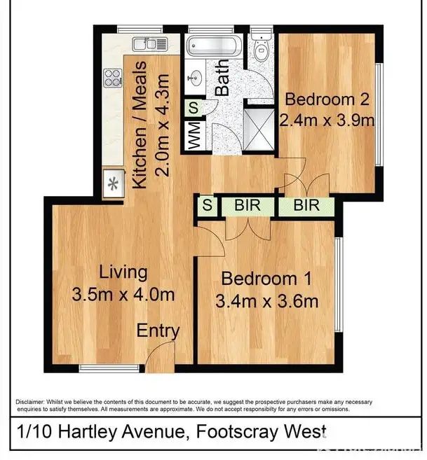 Floorplan of Homely house listing, 1/10 HARTLEY AVENUE, West Footscray VIC 3012