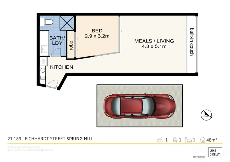 Floorplan of Homely apartment listing, 21/189 Leichhardt Street, Spring Hill QLD 4000