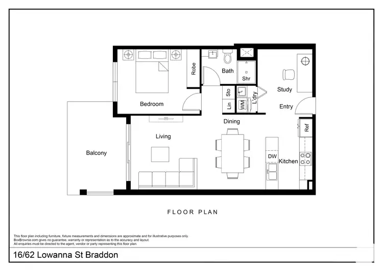 Floorplan of Homely apartment listing, 16/62 Lowanna Street, Braddon ACT 2612