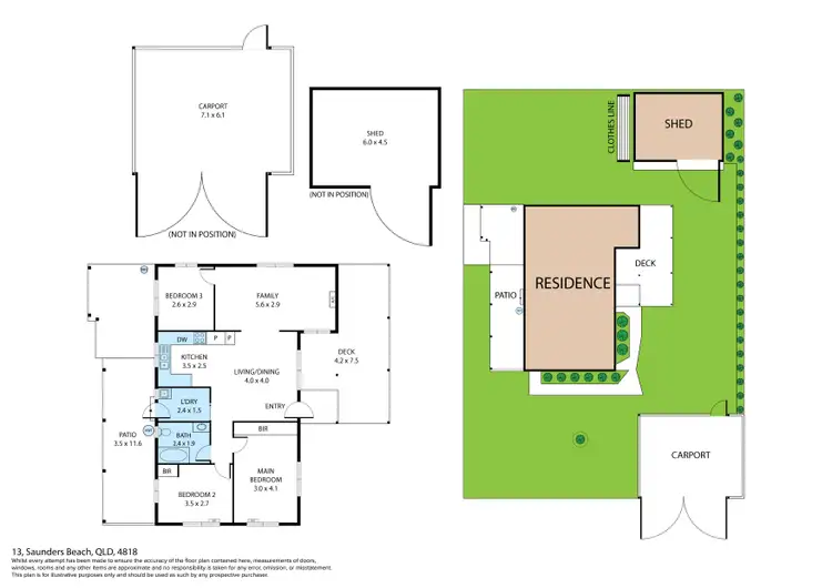 Floorplan of Homely house listing, 13 Saunders Beach Road, Saunders Beach QLD 4818