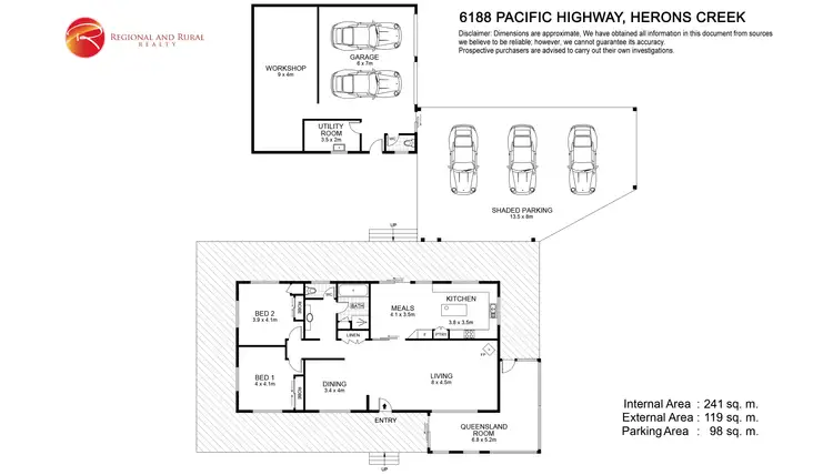 Floorplan of Homely rural property listing, 6188 Pacific Highway, Herons Creek NSW 2439