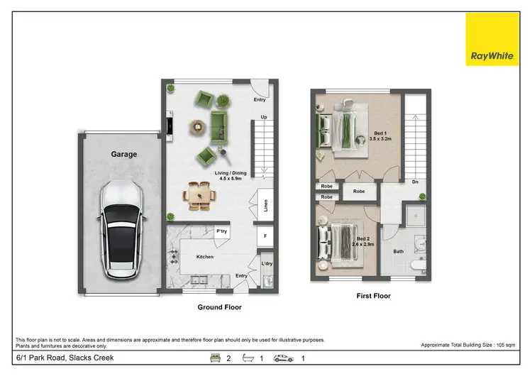 Floorplan of Homely townhouse listing, 6/1 Park Road, Slacks Creek QLD 4127