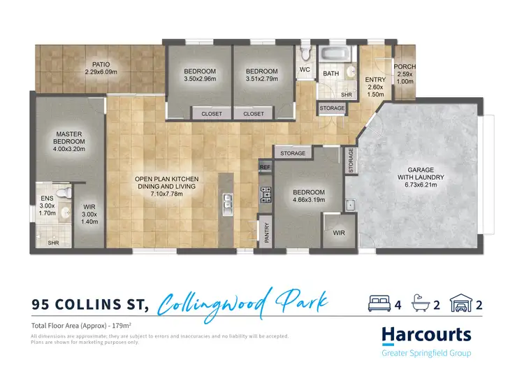 Floorplan of Homely house listing, 95 Collins Street, Collingwood Park QLD 4301