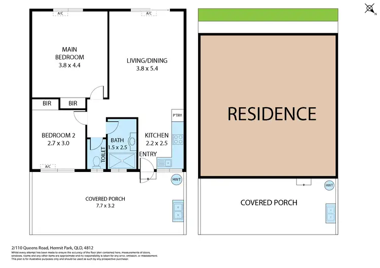 Floorplan of Homely block of units listing, 110 Queens Road, Hermit Park QLD 4812