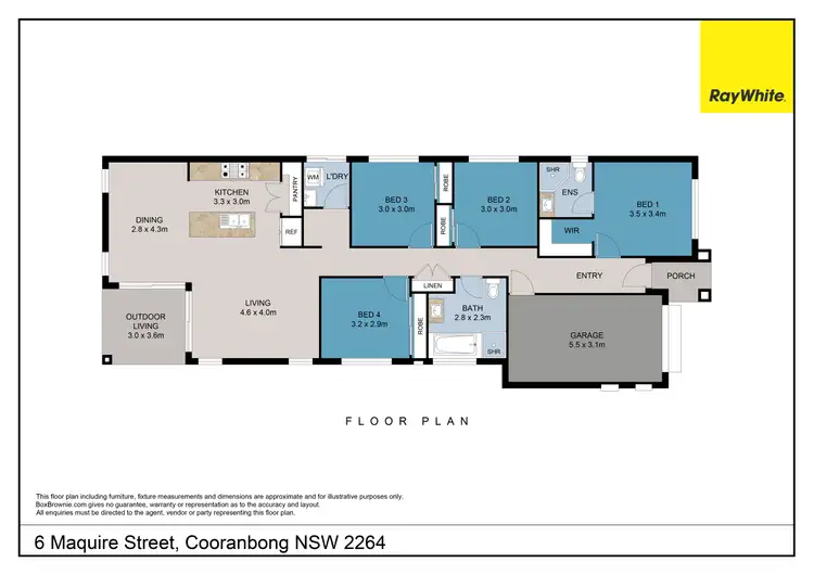 Floorplan of Homely house listing, 6 Maguire Drive, Cooranbong NSW 2265