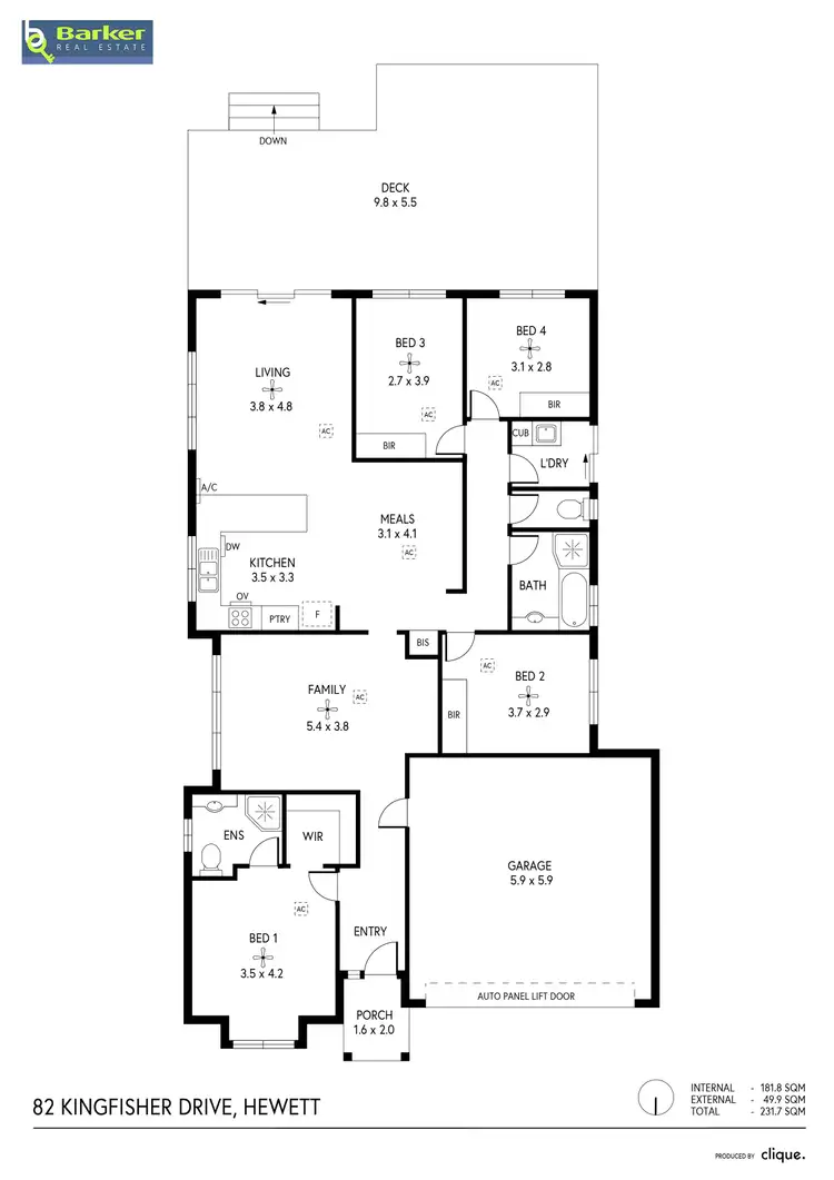 Floorplan of Homely house listing, 82 Kingfisher Drive, Hewett SA 5118
