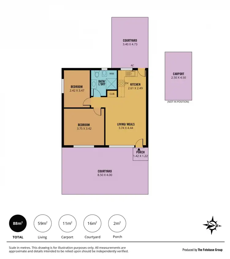 Floorplan of Homely unit listing, 3/12 McQuillan Avenue, Renown Park SA 5008