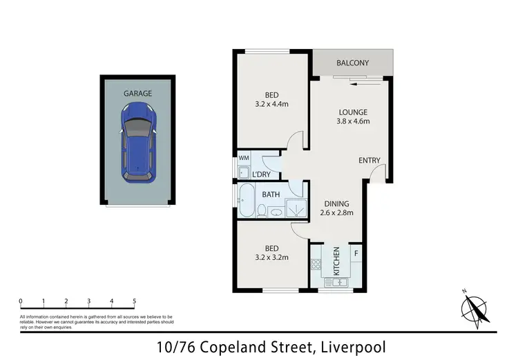 Floorplan of Homely unit listing, 10/76 Copeland Street, Liverpool NSW 2170