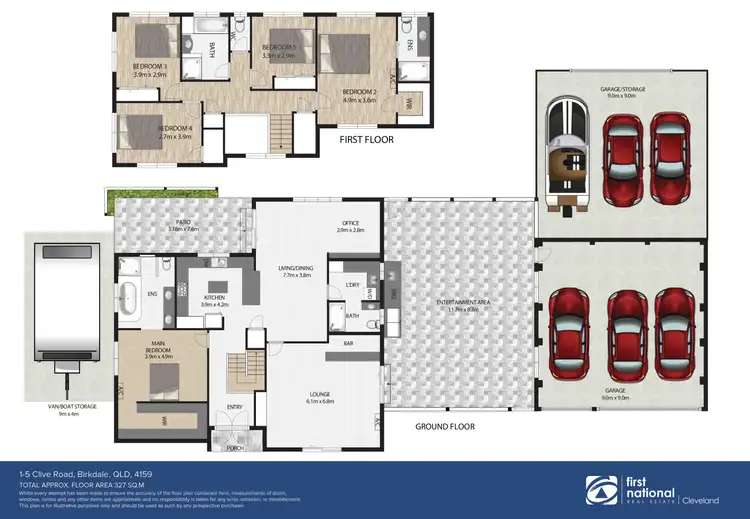Floorplan of Homely house listing, 1-5 Clive Road, Birkdale QLD 4159