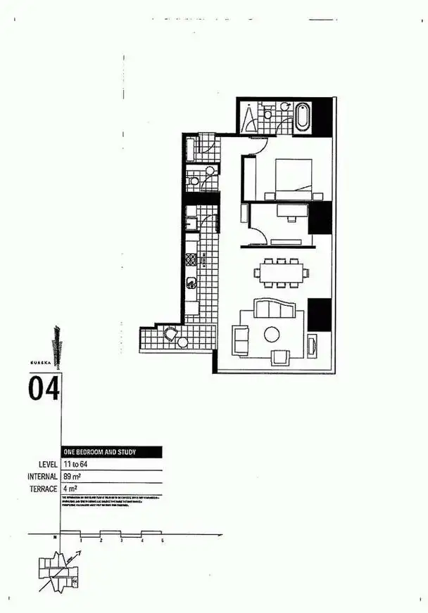 Floorplan of Homely apartment listing, 4004/7 Riverside Quay, Southbank VIC 3006
