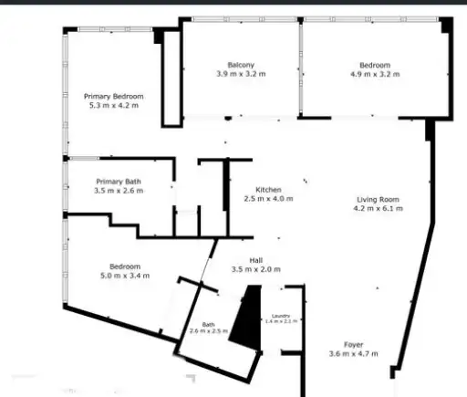 Floorplan of Homely apartment listing, 2901/9 Hamilton Avenue, Surfers Paradise QLD 4217
