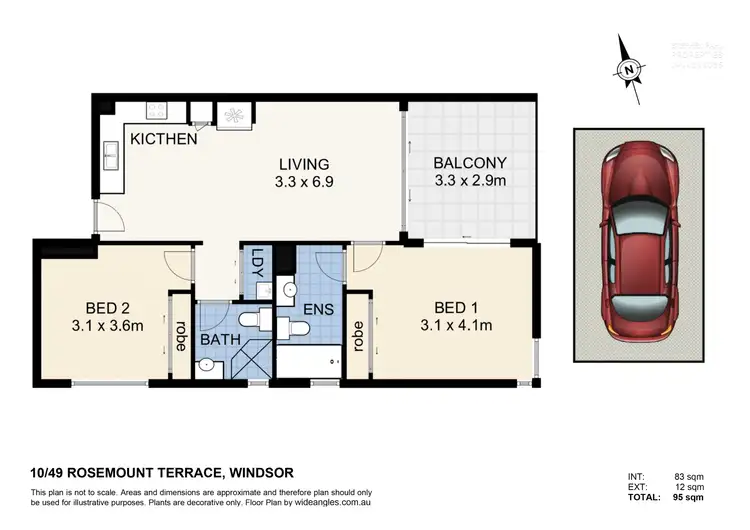 Floorplan of Homely unit listing, 10/49 Rosemount Terrace, Windsor QLD 4030
