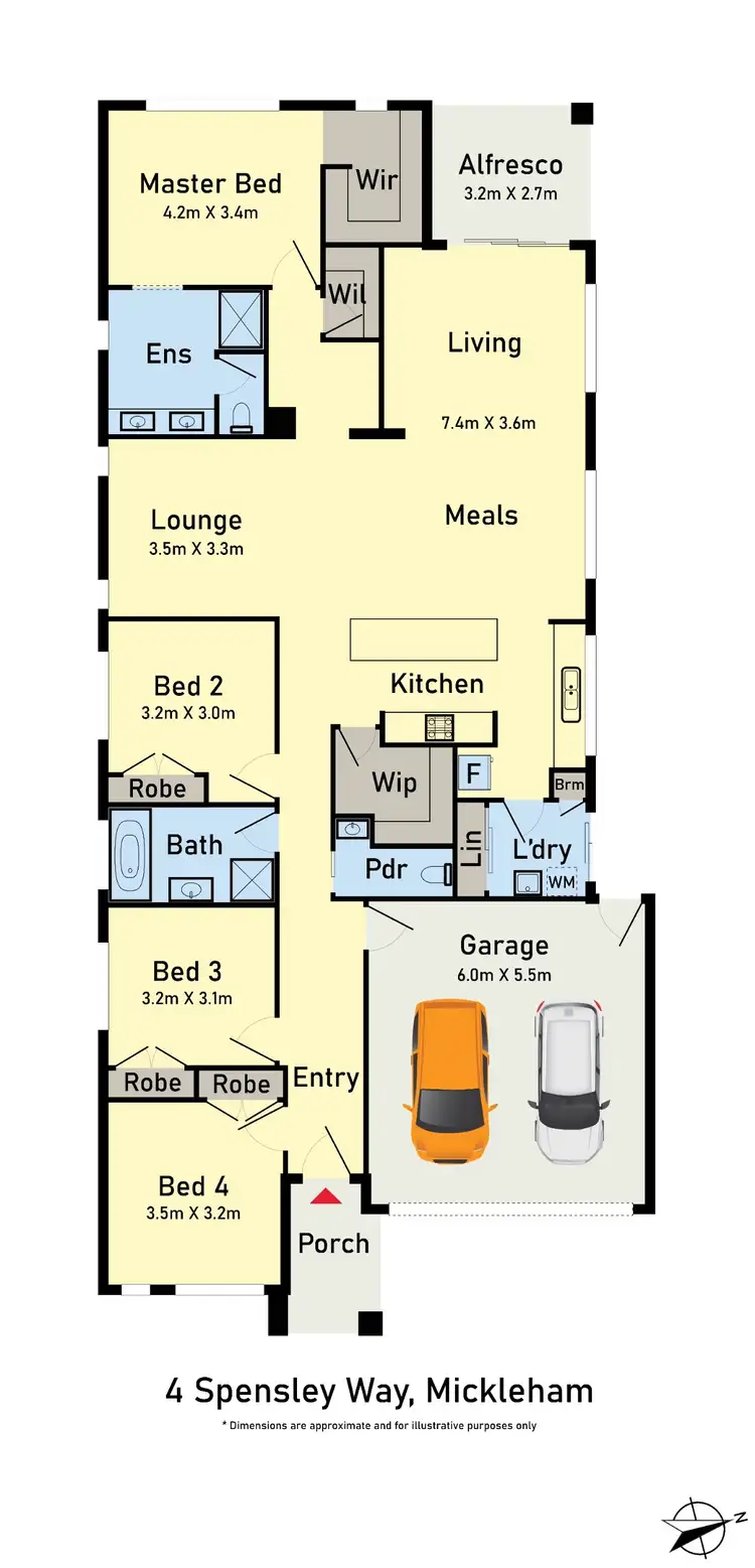 Floorplan of Homely house listing, 4 Spensley Way, Mickleham VIC 3064