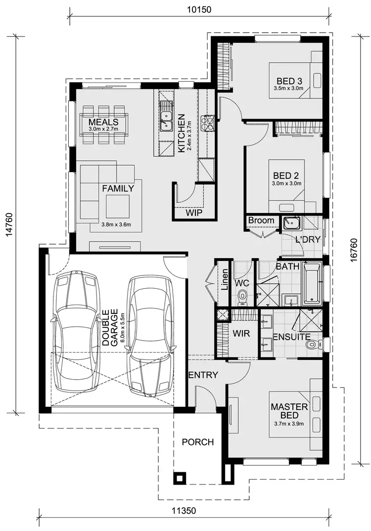 Floorplan of Homely house listing, Lot 3232 Modesta street - Smiths Lane, Clyde North VIC 3978