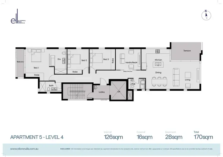 Floorplan of Homely apartment listing, 'ELL' 5/44 Kurnell Road, Cronulla NSW 2230