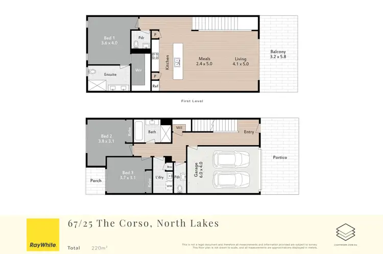 Floorplan of Homely townhouse listing, 67/25 The Corso, North Lakes QLD 4509