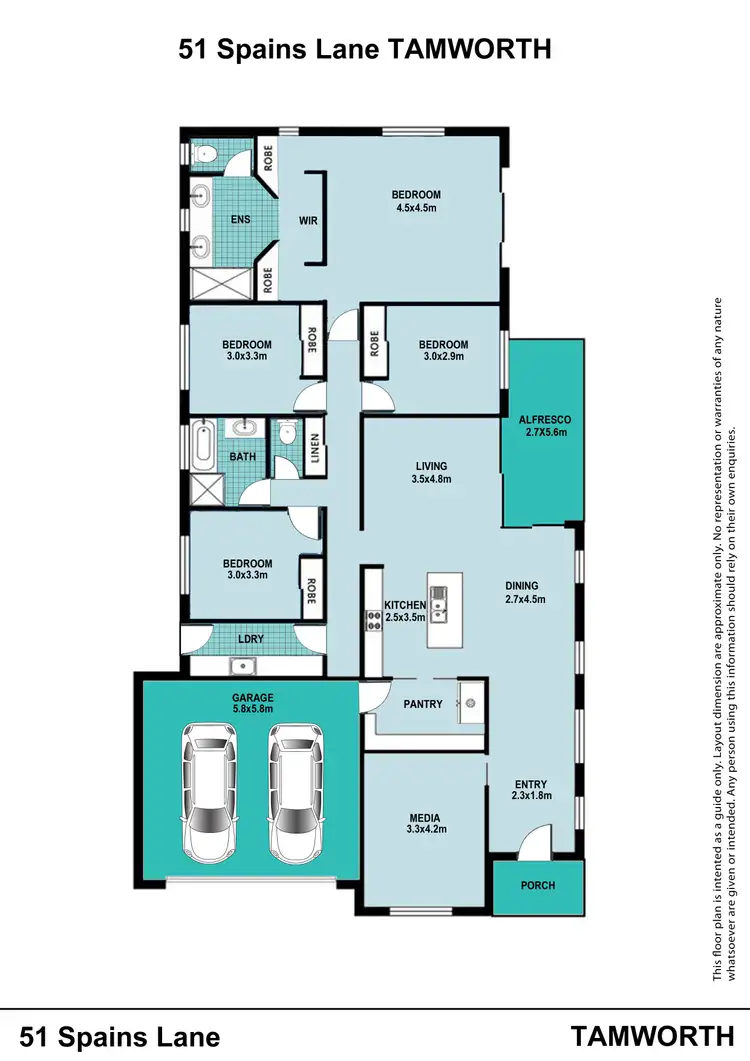 Floorplan of Homely house listing, 51 Spains Lane, Tamworth NSW 2340