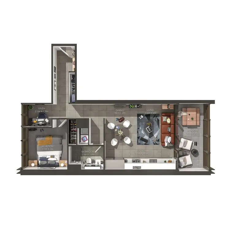 Floorplan of Homely apartment listing, 50413/2D Figtree Drive, Sydney Olympic Park NSW 2127