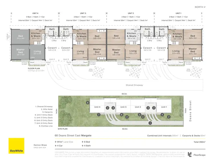 Floorplan of Homely block of units listing, 68 Deans Street, Margate QLD 4019
