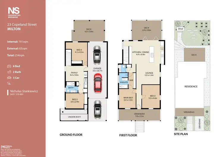 Floorplan of Homely house listing, 23 Copeland Street, Milton QLD 4064