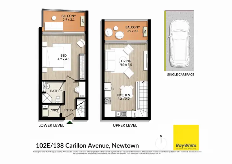 Floorplan of Homely apartment listing, 102E/138 Carillon Avenue, Newtown NSW 2042