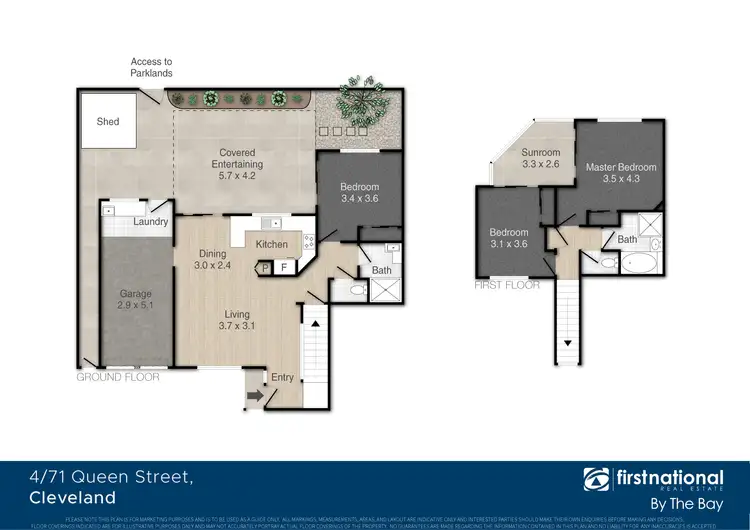 Floorplan of Homely townhouse listing, 4/71 Queen Street, Cleveland QLD 4163
