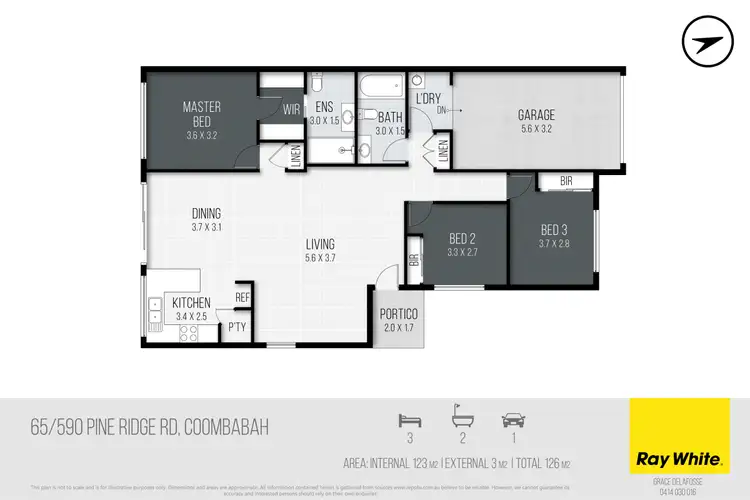 Floorplan of Homely semi-detached listing, 65/590 Pine Ridge Road, Coombabah QLD 4216
