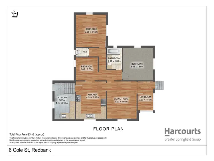 Floorplan of Homely house listing, 6 Cole Street, Redbank QLD 4301