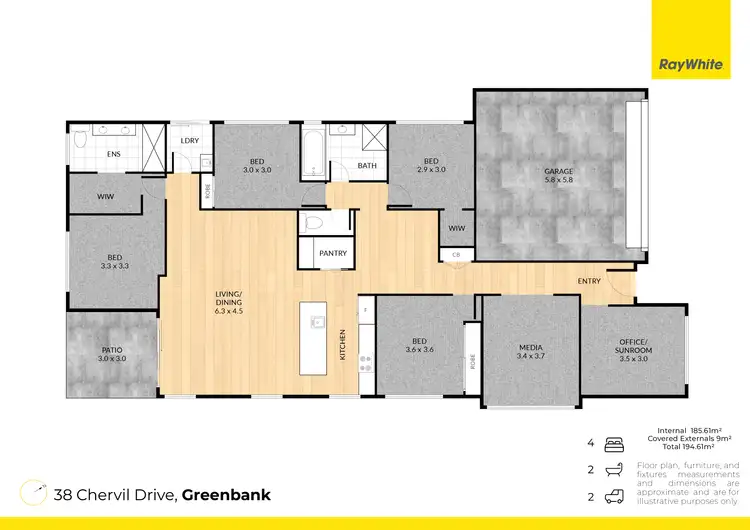 Floorplan of Homely house listing, 38 Chervil Drive, Greenbank QLD 4124