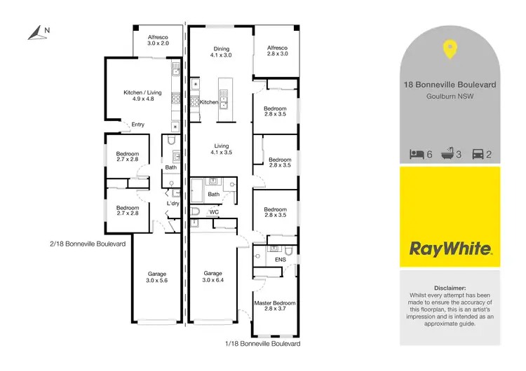 Floorplan of Homely house listing, 18 Bonneville Boulevard, Goulburn NSW 2580