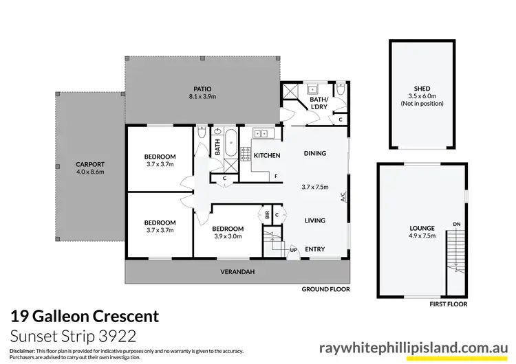 Floorplan of Homely house listing, 19 Galleon Crescent, Sunset Strip VIC 3922
