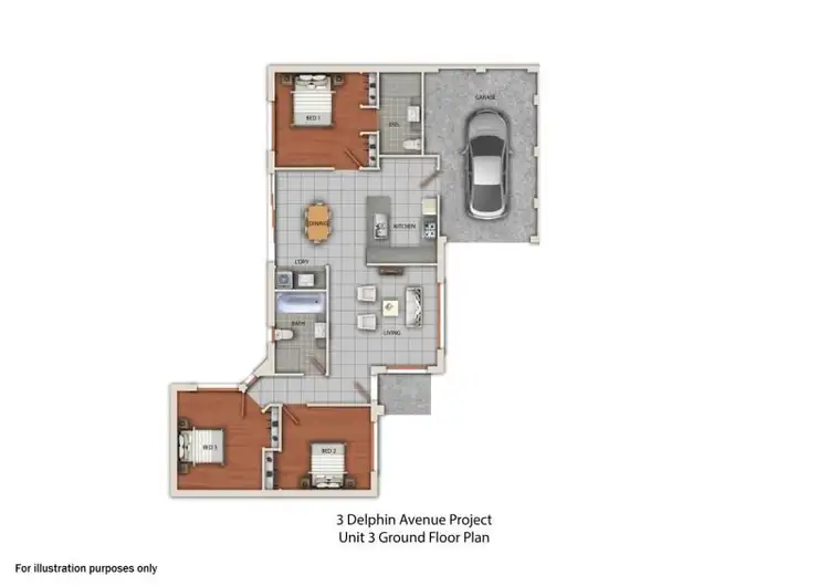 Floorplan of Homely townhouse listing, 3/3 Delphin Avenue, Altona North VIC 3025