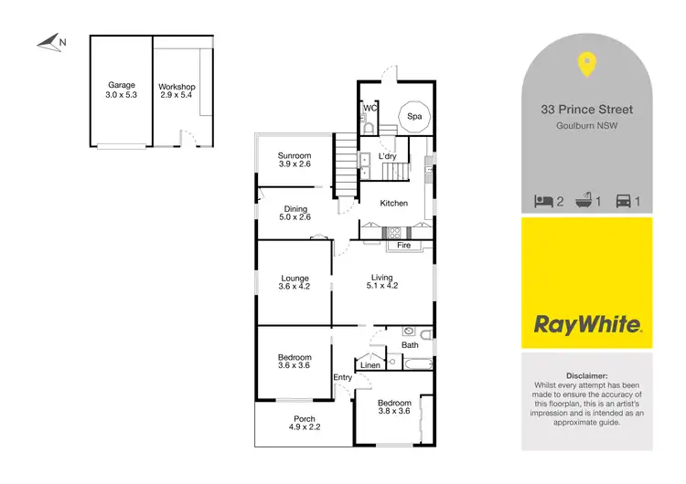 Floorplan of Homely house listing, 33 Prince Street, Goulburn NSW 2580