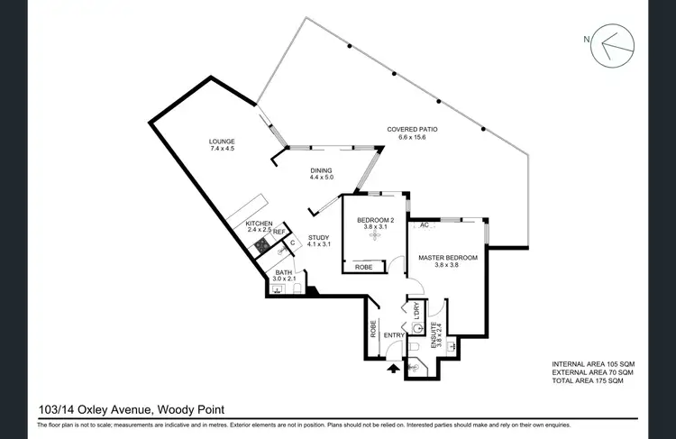 Floorplan of Homely unit listing, 103/14 Oxley Avenue, Woody Point QLD 4019