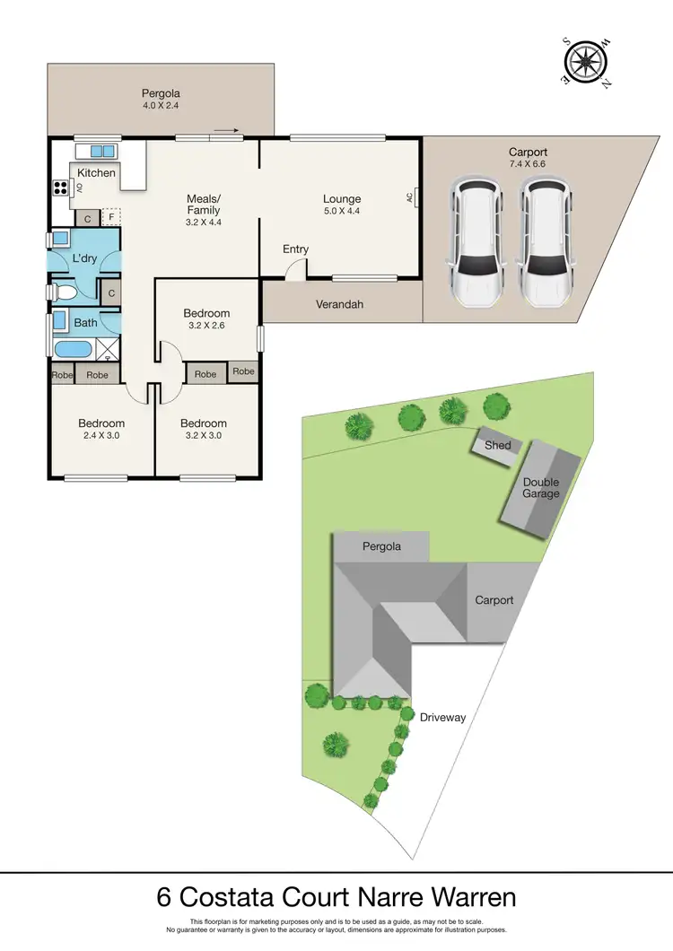 Floorplan of Homely house listing, 6 Costata Court, Narre Warren VIC 3805