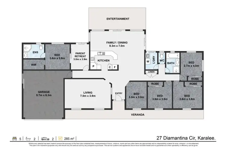 Floorplan of Homely house listing, 27 Diamantina Circle, Karalee QLD 4306