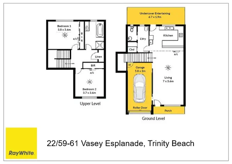Floorplan of Homely unit listing, 22/59-61 Vasey Esplanade, Trinity Beach QLD 4879