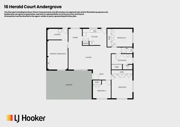 Floorplan of Homely house listing, 16 Herald Court, Andergrove QLD 4740