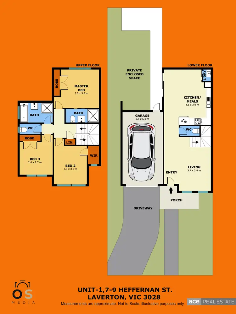 Floorplan of Homely townhouse listing, 1/7-9 Heffernan Street, Laverton VIC 3028