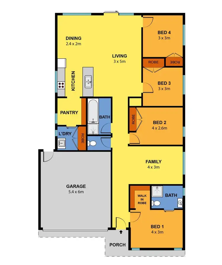 Floorplan of Homely house listing, 46 MIRKA WAY, Point Cook VIC 3030